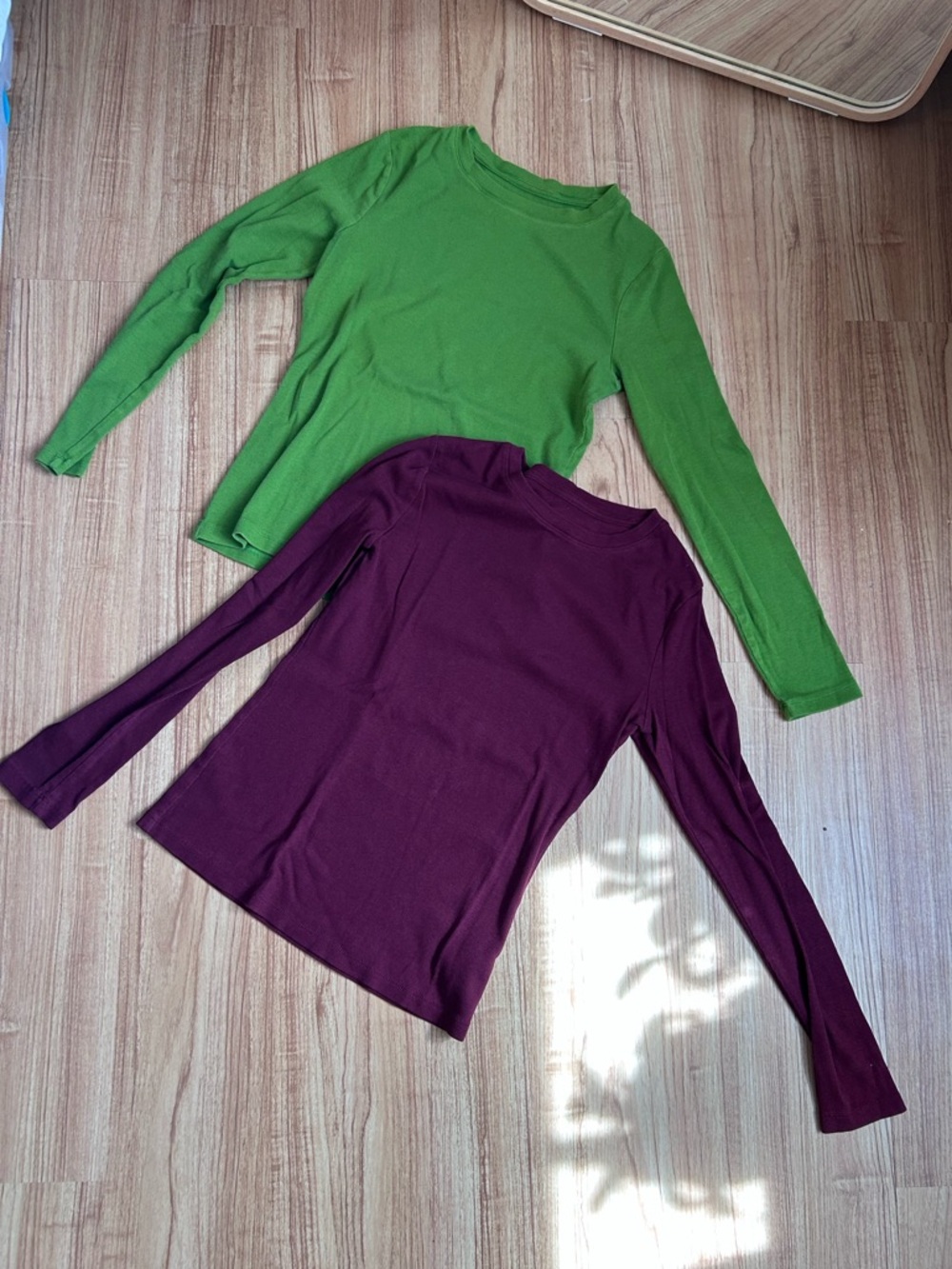a new day Green and Plum Long Sleeve Tee Duo